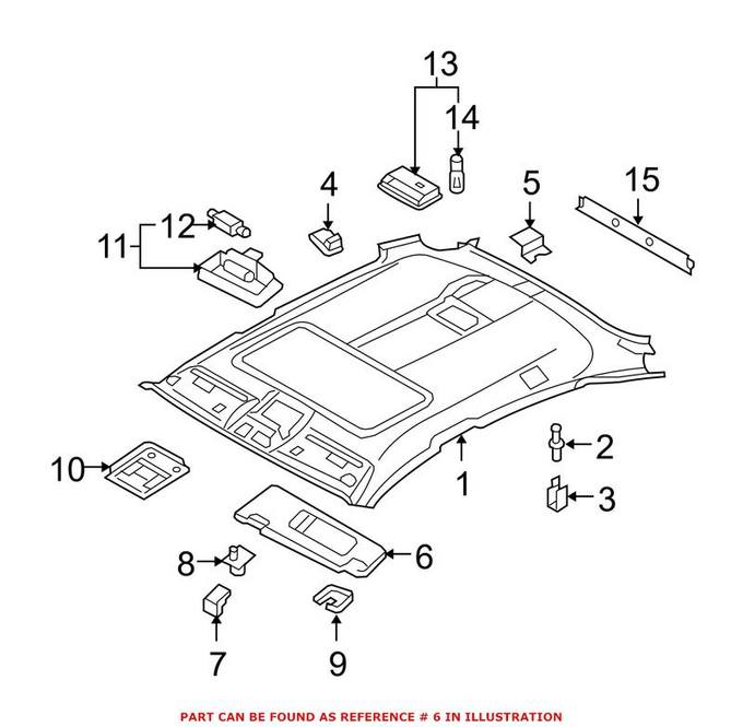 BMW Sun Visor - Driver Side 51167281665